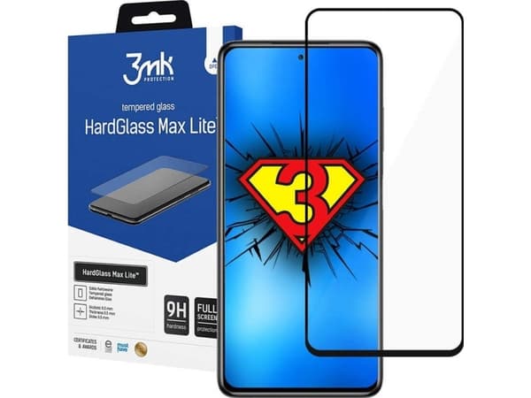 3MK HardGlass Max Lite, POCO F3 5G, 1 stk