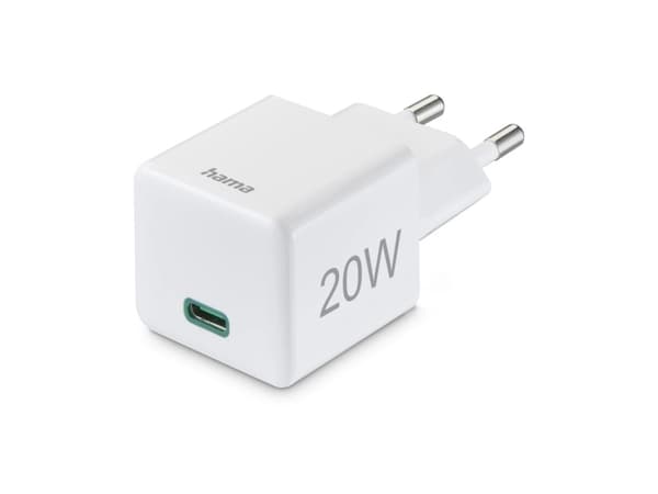 Hama pikalaturi USB-C, PD/Qualcomm®, minilaturi, 20 W, valkoinen (00201840)