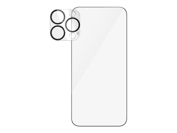 PanzerGlass - 2-i-1 Pakke - skjerm- / linsebeskytterkit for mobiltelefon - ultravid passform med EasyAligner - glass - rammefarge svart - for Apple i