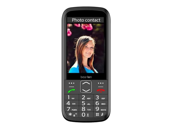 Bea-fon Silver Line SL270 - Funksjonstelefon - microSD slot - LCD-display - 320 x 480 piksler - rear camera 3 MP - svart Sort, Sølv