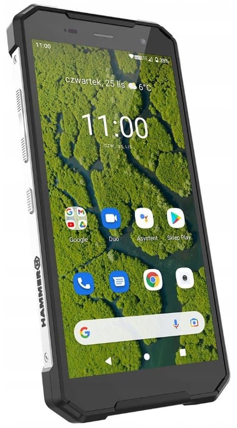 MyPhone Hammer Explorer Plus Eco Dual Black+Silver Sort, Sølv