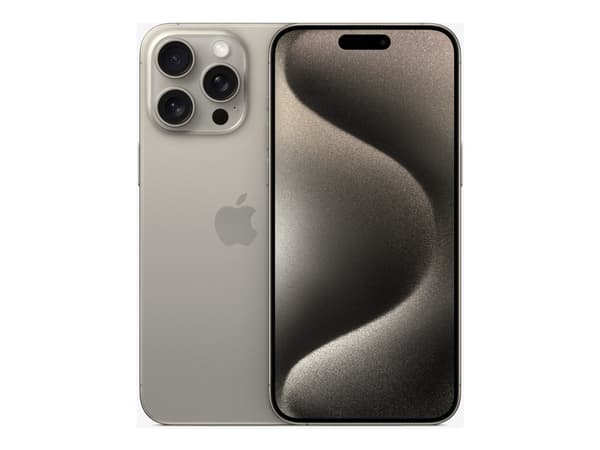 Apple iPhone 15 Pro Max - 5G smartphone - dual-SIM / Internminne 256 GB - OLED-skärm - 6.7" - 2796 x 1290 pixels (120 Hz) - 3 st. bakre kameror 48 MP