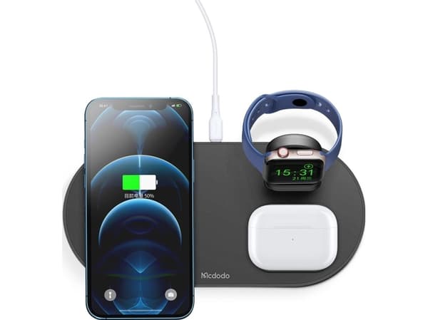 Mcdodo CH-7061 3in1 15W trådløs lader (telefon/TWS/Apple watch) svart
