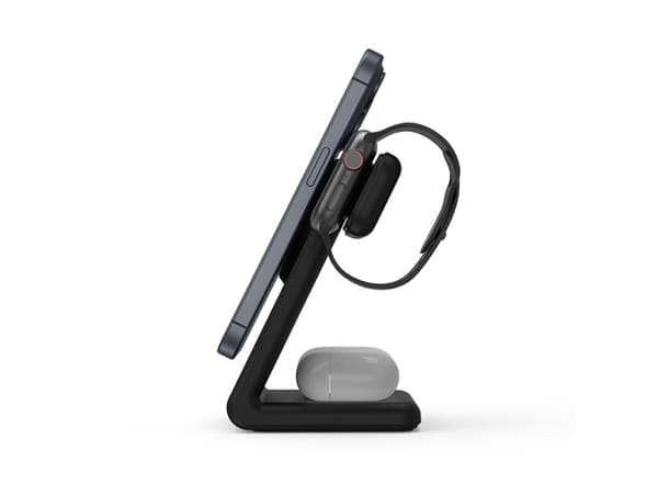 Crong CRG-MSPS-BLK, Innendørs, Lightning, USB, Trådløs lading, Sort