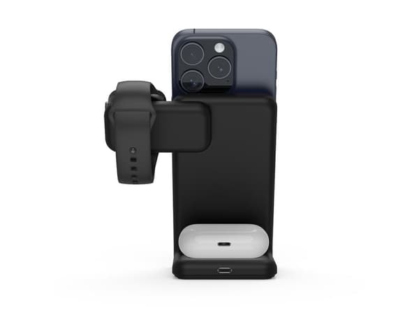 Crong CRG-MSPS-BLK, Innendørs, Lightning, USB, Trådløs lading, Sort