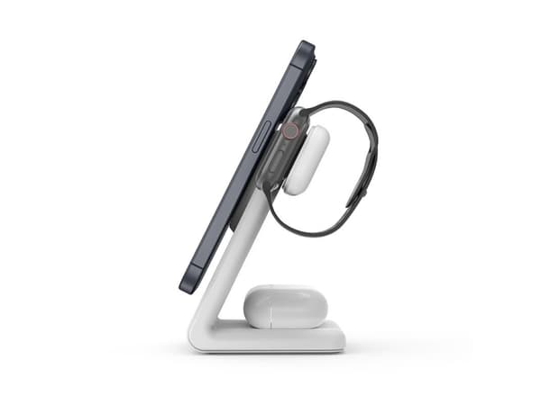 Crong CRG-MSPS-WHT, Innendørs, Lightning, USB, Trådløs lading, Hvit