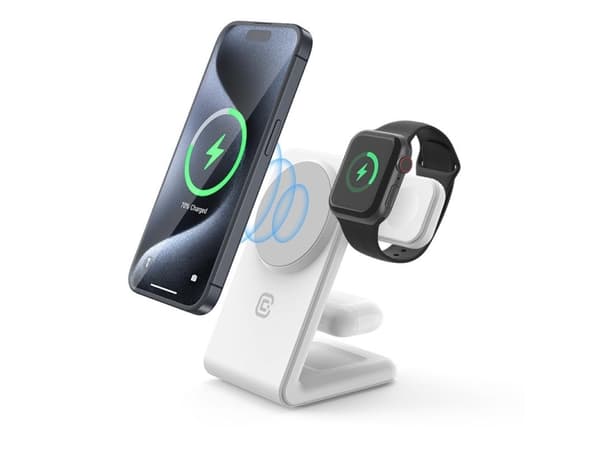 Crong CRG-MSPS-WHT, Innendørs, Lightning, USB, Trådløs lading, Hvit