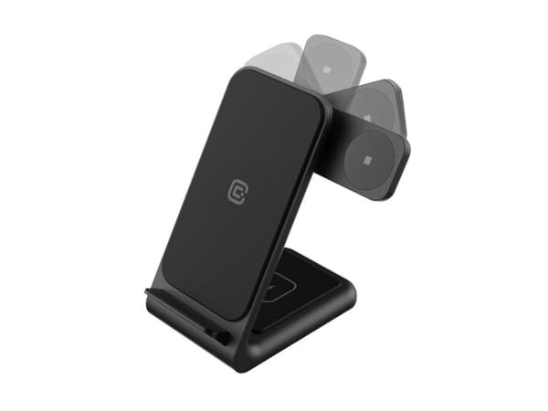 Crong PowerSpot, Innendørs, USB, Trådløs lading, Sort
