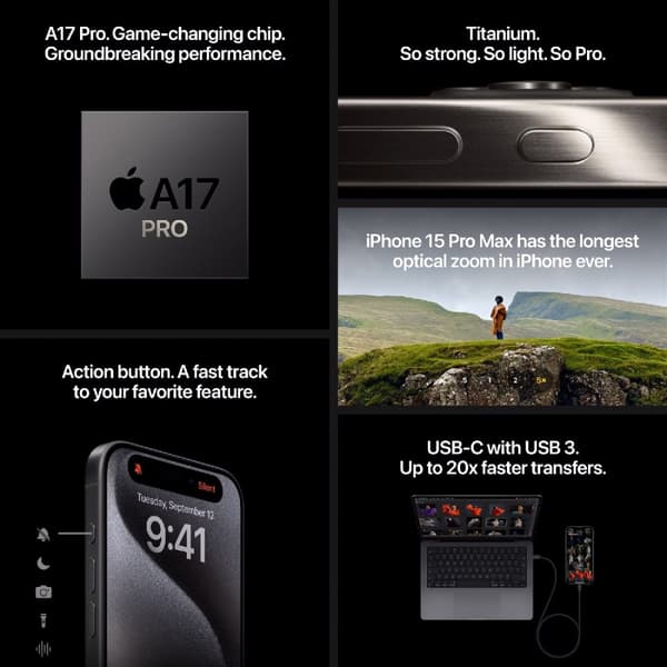 Apple iPhone 15 Pro Max 256GB Black Titanium