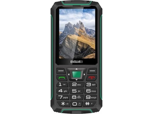 EVOLVEO StrongPhone W4, vanntett, holdbar Dual SIM-telefon, svart-grønn Sort, Grønn