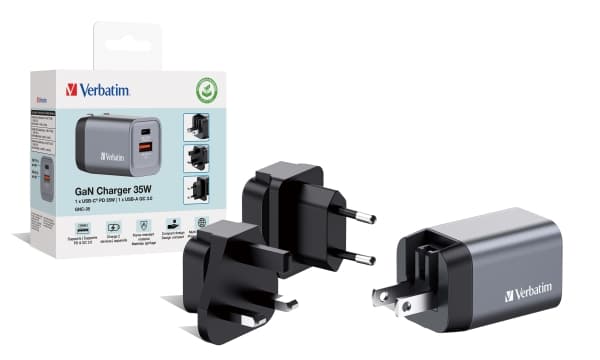 Verbatim GNC-35, Innendørs, AC, 20 V, Sort, Grå