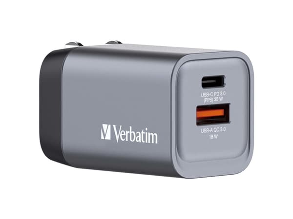 Verbatim GNC-35, Innendørs, AC, 20 V, Sort, Grå Sort, Grå
