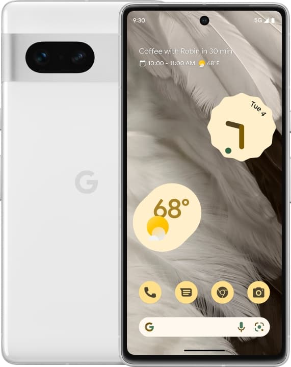 Google Pixel 7 5G -puhelin, 128/8 Gt, Snow Hvid