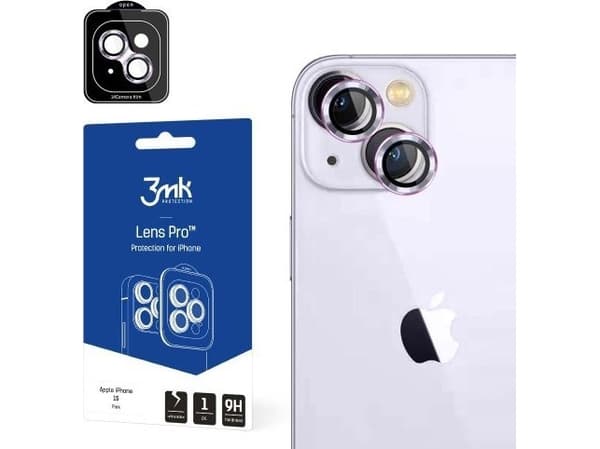 3MK Kameran linssin suojaus kiinnityskehyksellä Lens Protection Pro iPhone 15 6.1" vaaleanpunainen/vaaleanpunainen