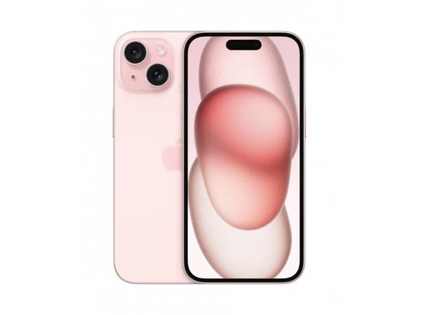 Apple iPhone 15 , 15,5 cm (6.1"), 2556 x 1179 pixlar, 128 GB, 48 MP, iOS 17, Rosa