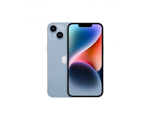 Apple iPhone 14, 15,5 cm (6.1"), 2532 x 1170 pixlar, 128 GB, 12 MP, iOS 17, Blå
