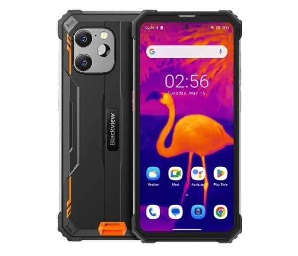 Blackview BV8900, 16,5 cm (6.5"), 8 GB, 256 GB, 64 MP, Android 13, Sort, Oransje