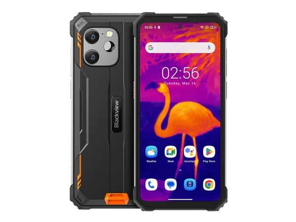 Blackview BV8900, 16,5 cm (6.5"), 8 GB, 256 GB, 64 MP, Android 13, Sort, Oransje