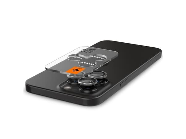 Spigen GLAS.tR EZ Fit Optik Pro, Apple, iPhone 15 Pro / 15 Pro Max / 14 Pro / 14 Pro Max, läpinäkyvä, läpinäkyvä, 2 stk