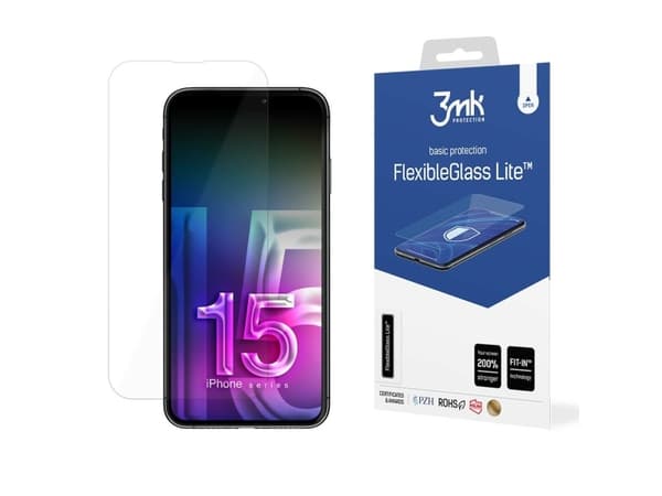 3MK FlexibleGlass Lite, iPhone 15 Plus, 1 stykker