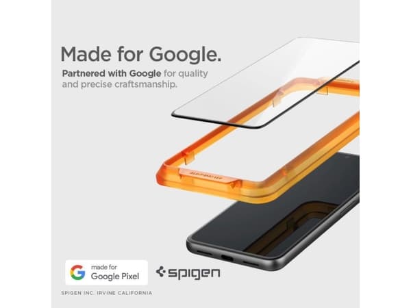 Spigen GLAS.tR AlignMaster, Google, Google Pixel 8 (2023), Reptålig, Stöttålig, Svart, Transparent, 2 styck
