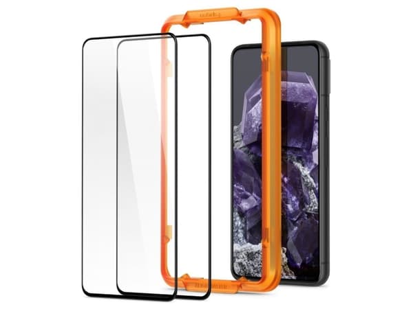 Spigen GLAS.tR AlignMaster, Google, Google Pixel 8 (2023), Reptålig, Stöttålig, Svart, Transparent, 2 styck