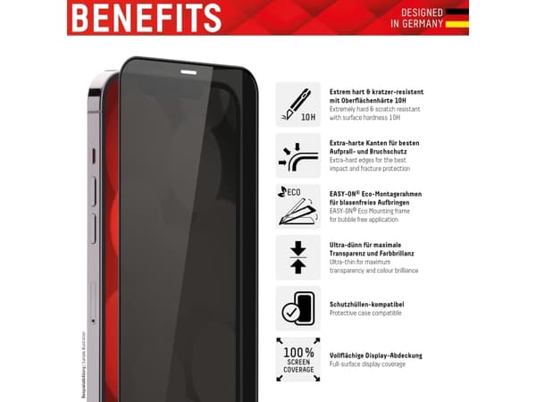 Displex 01706, Apple, iPhone 13/ iPhone 13 Pro/ iPhone 14/iPhone 16e, Tørr påføring, Slagbestandig, Ripebestandig, Støvresistent, Gjennomsiktig, 1 st