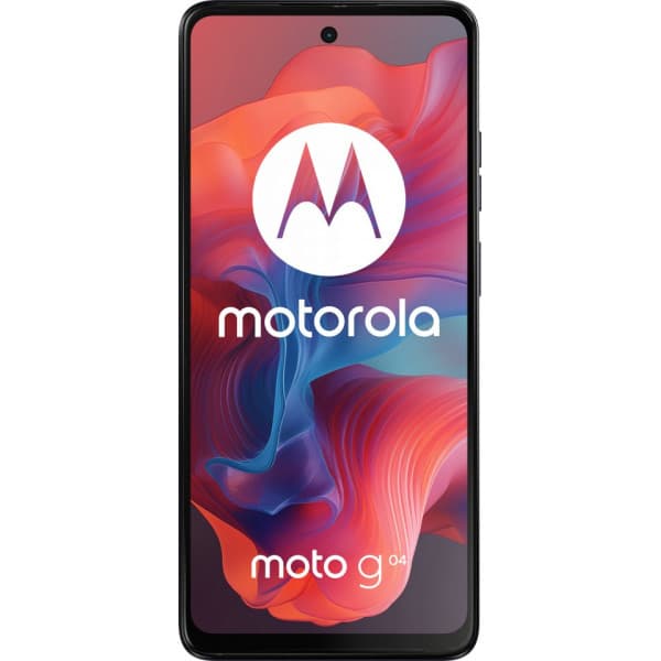 Motorola G04-telefon, 64/4 Gb, sort.