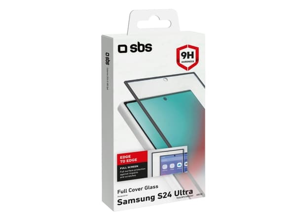 SBS TESCRFCSAS24U, Samsung, Galaxy S24 Ultra, Slagbestandig, Ripebestandig, Sort, Gjennomsiktig, 1 stykker