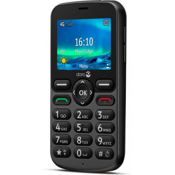 Doro 5861 -peruspuhelin, musta