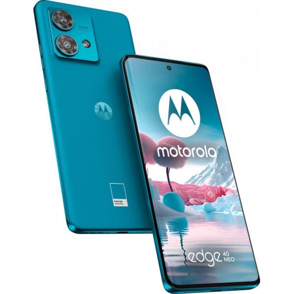 Motorola Edge 40 Neo 5G-telefon, 256/12 GB, turkis Blå