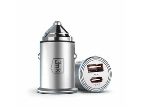 3MK Hyper Car Charger 1x USB-A 1x USB-C 3 A (Hyper Car Charger 45W)