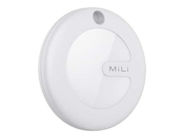 Hali-Power MiLi MiTag - Bluetooth-tagg med antiförlust för mobiltelefon, surfplatta - vit, svart nyckelring - för iPhone/iPad/iPod