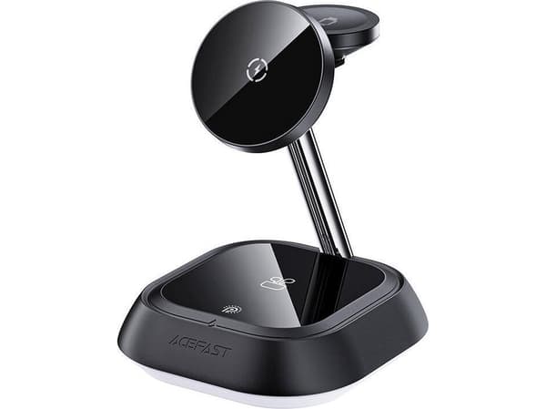 Lader trådløs Acefast E16 3-i-1 15W sort