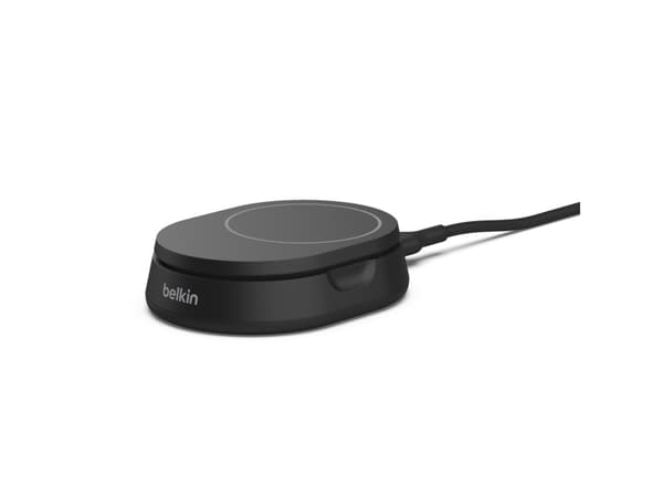 Belkin BoostCharge Pro - Trådløst ladestativ - magnetisk + AC-strømadapter - 15 watt - svart