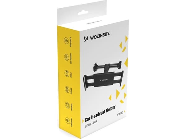 Wozinsky Wozinsky 2-i-1 bilhuvudstödshållare med hängare svart (WTHBK2)