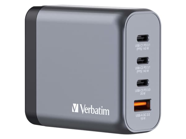 Verbatim GNC-140, Innendørs, AC, 20 V, Sort, Grå