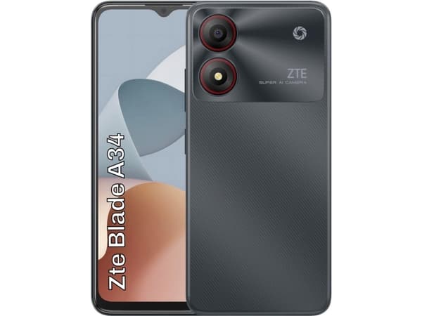 ZTE Blade A34 16.8 cm (6.6") Dual SIM 4G USB Type-C 2 GB 64 GB 5000 mAh Grey