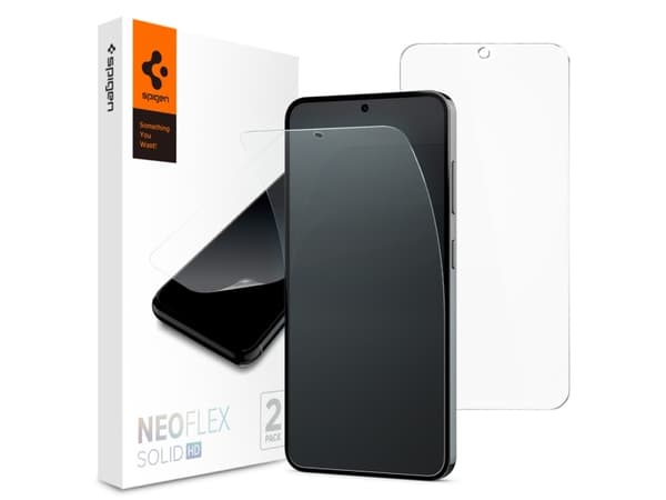 Spigen Neo Flex Solid HD, Samsung, Galaxy S24 Plus (2024), Dammresistent, Reptålig, Transparent, 2 styck