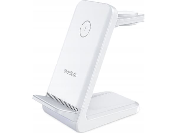Choetech T608 15W 4in1 indukcinio įkrovimo stotelė - balta