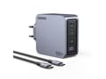 Miniatyrbild 2 av 5: Ugreen Nexode Pro 160W GaN Charger with USB-C Cable, inomhus, AC, Svart, Grå