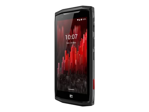Crosscall Core M5 - 4G pekskärmsmobil - dual-SIM - RAM 4 GB / Internminne 64 GB - microSD slot - LCD-skärm - 4.95" - 960 x 480 pixlar - rear camera 1 Svart
