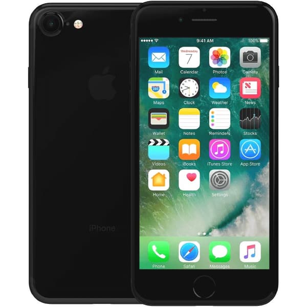 iPhone 7 Jet Black 128 GB Klass B 100% batteri (refurbished)