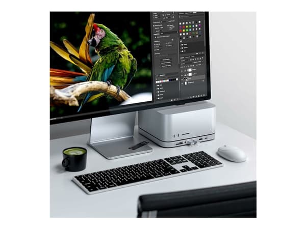 Satechi ST-GMMSHS, langallinen, USB 3.2 Gen 2 (3.1 Gen 2) Type-C, valkoinen, MicroSD (TransFlash), SD, All-in-One PC, Apple