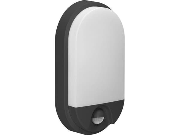 Taklampe Orno NEFRYT LED 15W, oprawa ogrodowa med bevegelsessensor, 1100lm, IP54, 4000K, svart