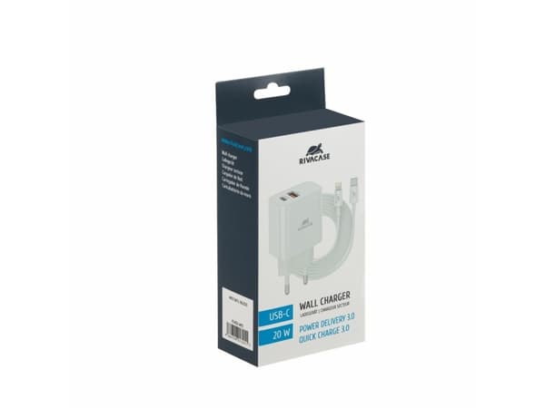 Rivacase PS4102WD4, Innendørs, AC, 1 m, Hvit