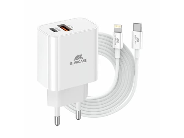 Rivacase PS4102WD4, Innendørs, AC, 1 m, Hvit Hvit