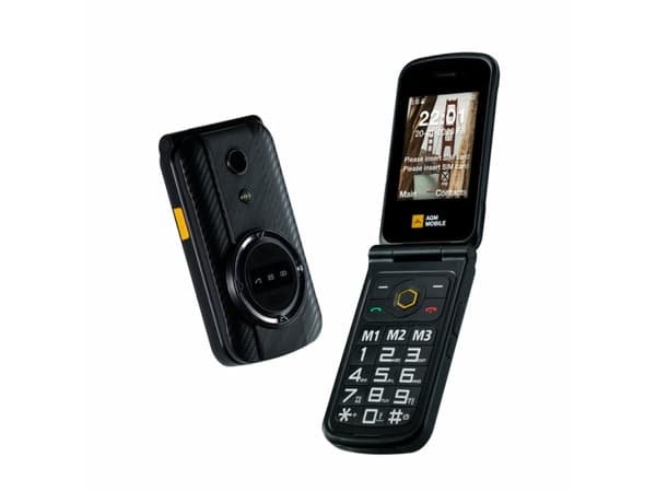 AGM M8 FLIP, Flip, Dubbla SIM-kort, 7,11 cm (2.8"), 1500 mAh, Svart Svart