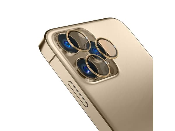 3MK Lens Protection Pro kameran linssisuoja kiinnityskehyksellä iPhone 15 Pro Max 6.7" tumma kulta/tumma kulta