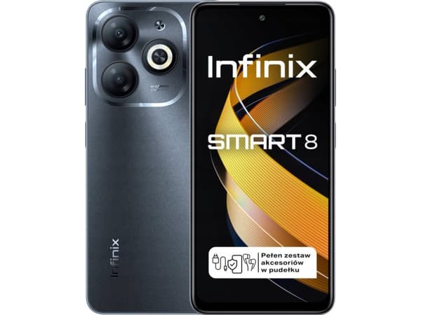 Smartfon Infinix Smart 8 3/64GB Czarny (I/X6525/3-64/TIMBER BLACK) Sort